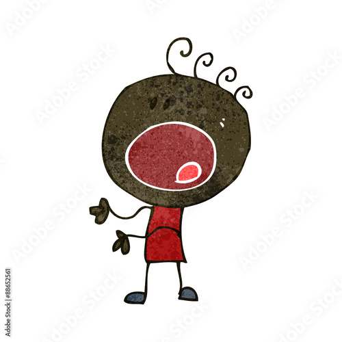 retro cartoon shouting man