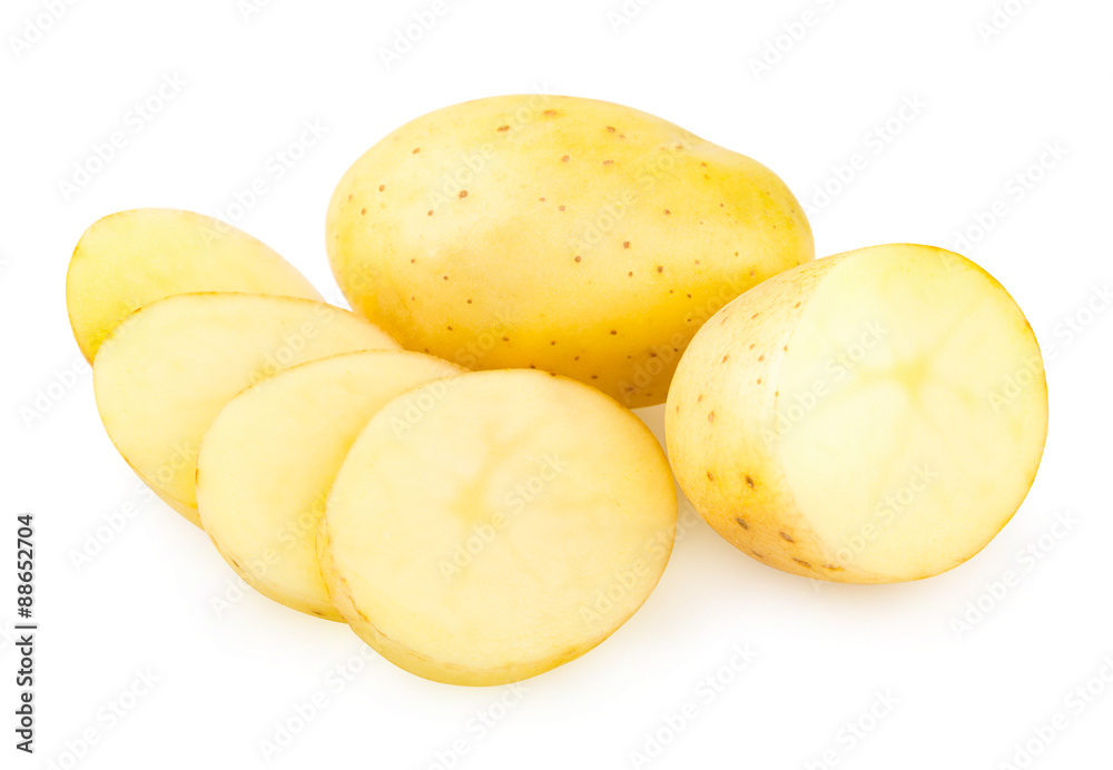 fresh potatoes isolated on white background fresh potatoes isolated on white background