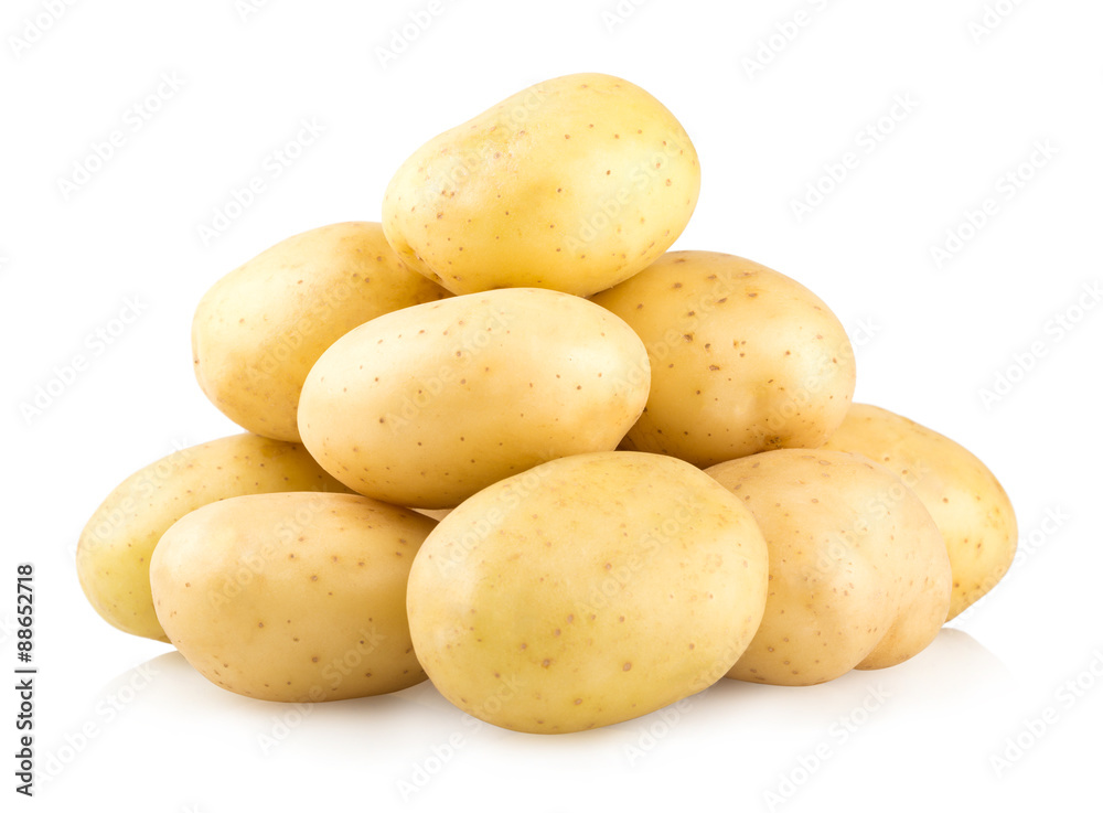 fresh potatoes isolated on white background fresh potatoes isolated on white background