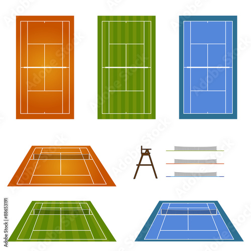 Set of Tennis Courts 2