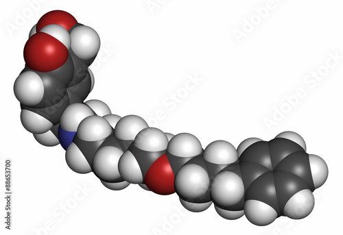 Salmeterol asthma drug molecule.  photo