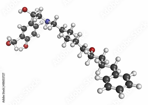 Salmeterol asthma drug molecule.  photo