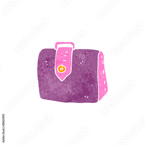 retro cartoon pink briefcase