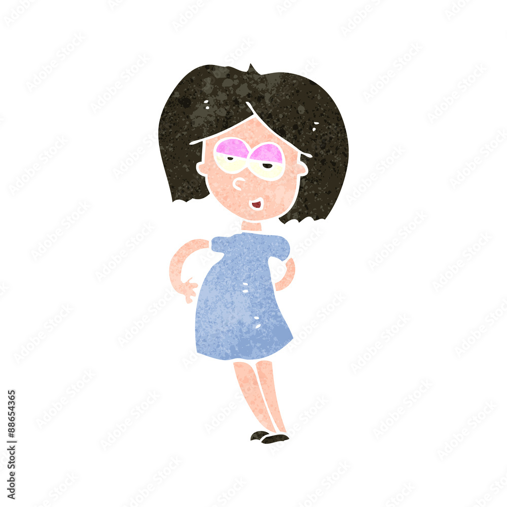 retro cartoon pregnant woman retro cartoon pregnant woman