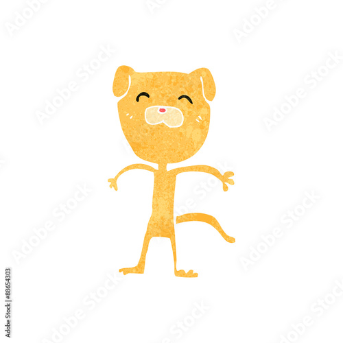 retro cartoon skinny dog
