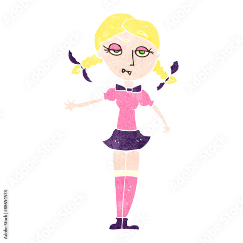 retro cartoon blond vampire girl