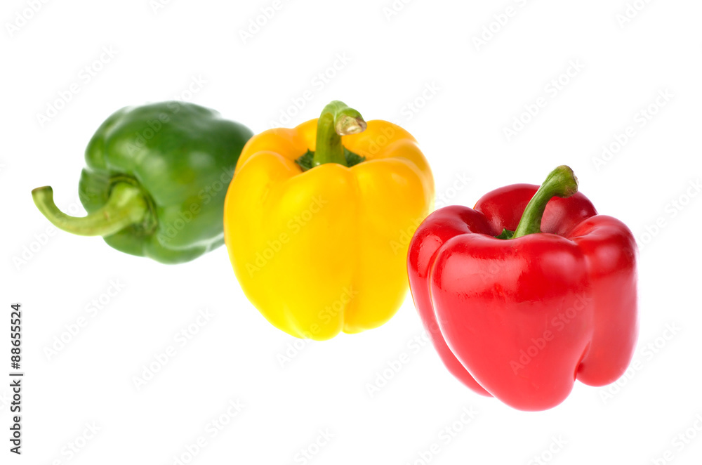 Fresh sweet pepper isolated on white background Fresh sweet pepper isolated on white background