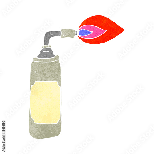 retro cartoon blow torch