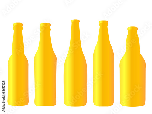 Different Kinds of Golden Beer Bottles