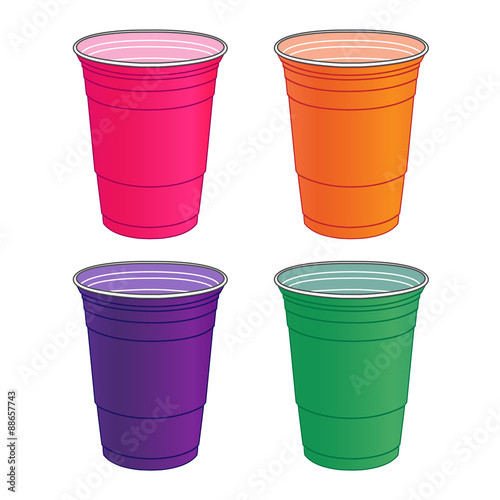 Party Cups In Pastel Colours