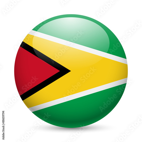 Free Download Round glossy icon of Guyana - GFXLoad