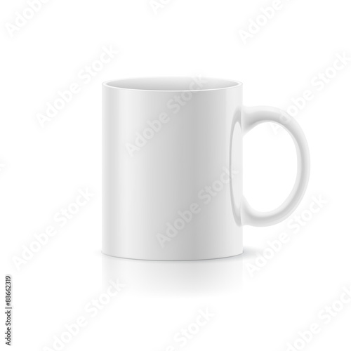 White mug on white