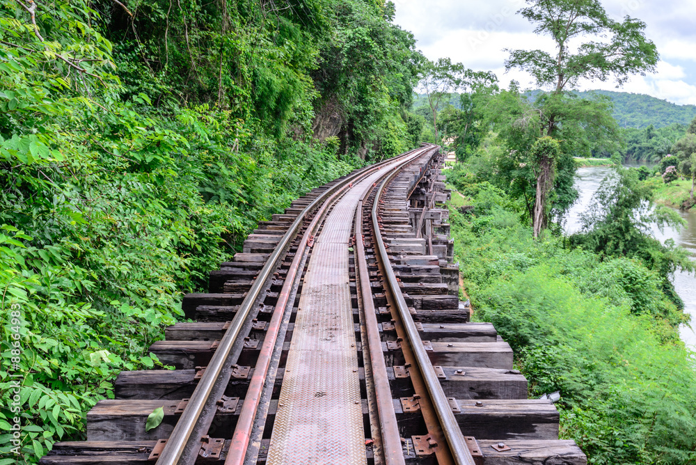 Death Railway, during the World War II at Kanchanaburi Thailand. Death Railway, during the World War II at Kanchanaburi Thailand.