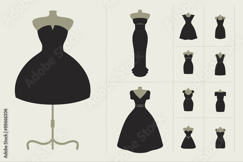 Obraz na płótnie Elegant Dress collection w salonie