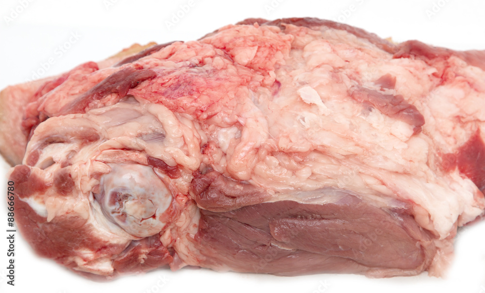 fresh pork on a white background fresh pork on a white background