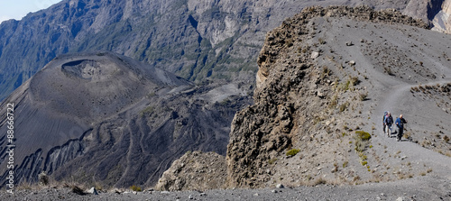 Slika na platnu Mount Meru carter, from Little Meru, Tanzania