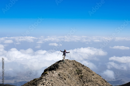 High above the clouds, Mount Meru, Tanzania photo