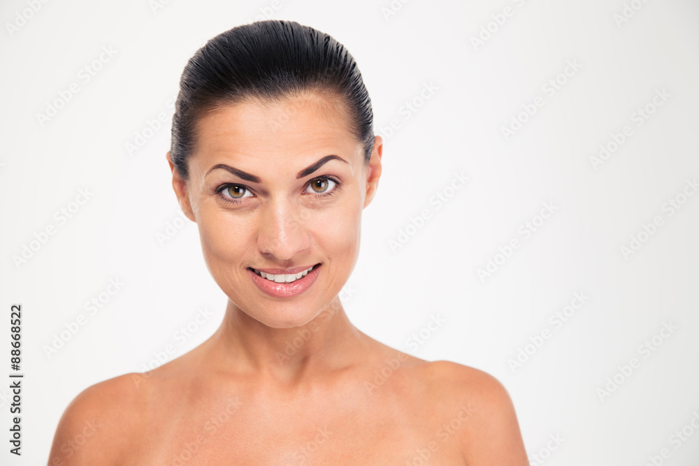 Beauty portrait of a happy woman with fresh skin Beauty portrait of a happy woman with fresh skin