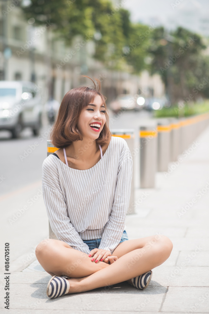 Laughing woman