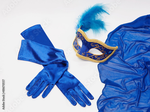 mask and silk gloves photo