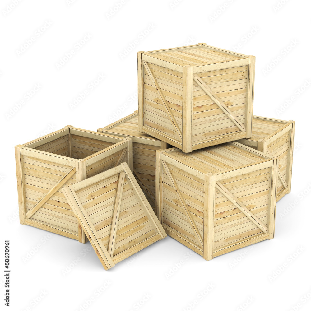 wooden crate wooden crate