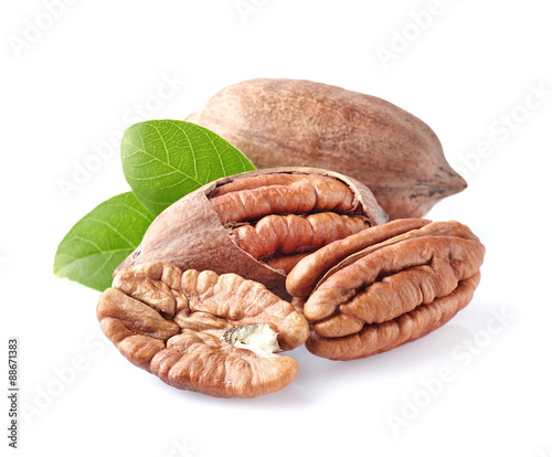 Pecan nuts in closeup