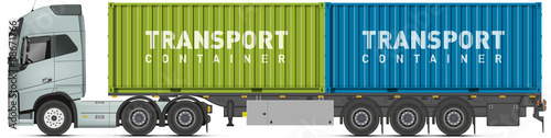 Camion 3 essieu + container V2