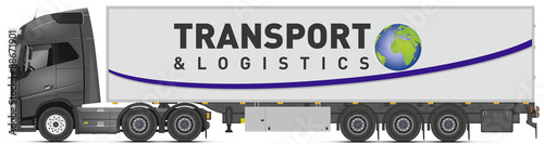 Camion 3 essieu + remorque V1