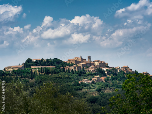 Panorama of Pienza in Tuscany