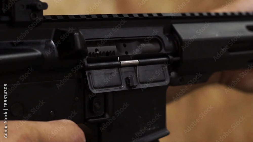 shooting a machine gun, a slow crash sleeve shooting a machine gun, a slow crash sleeve