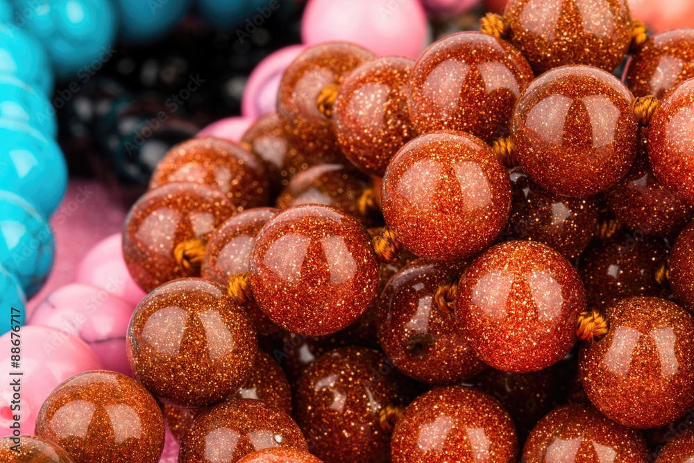 Beads jewelry - Stock Image macro.