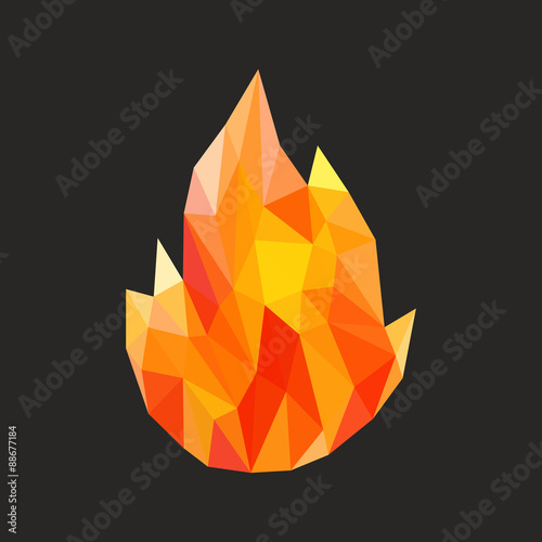polygon fire flame flames natural and abstract