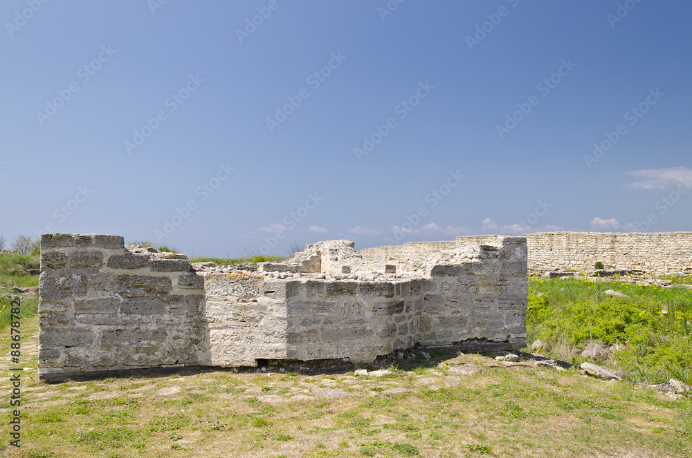 Remains of the medieval fortress on cape Kaliakra, Bulgaria