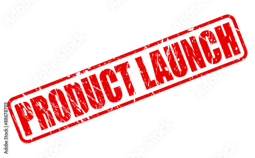 PRODUCT LAUNCH red stamp text
