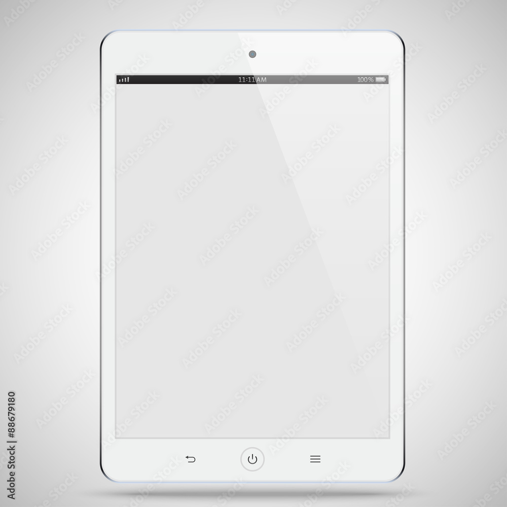 realistic detailed tablet with touch screen isolated realistic detailed tablet with touch screen isolated