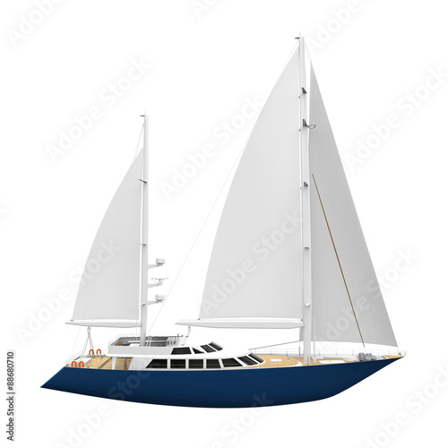 Sailing Yacht Isolated © nerthuz
