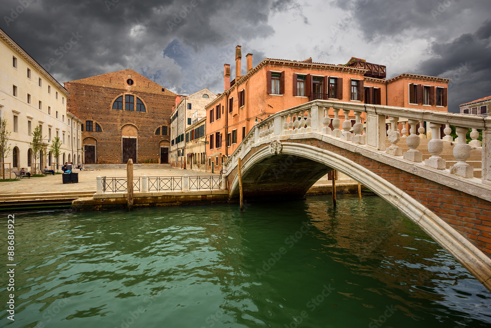 view of generic architecture of Venice. Italy.