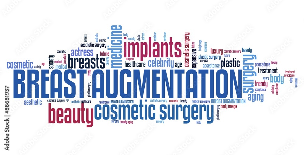 Obraz premium Breast augmentation word cloud