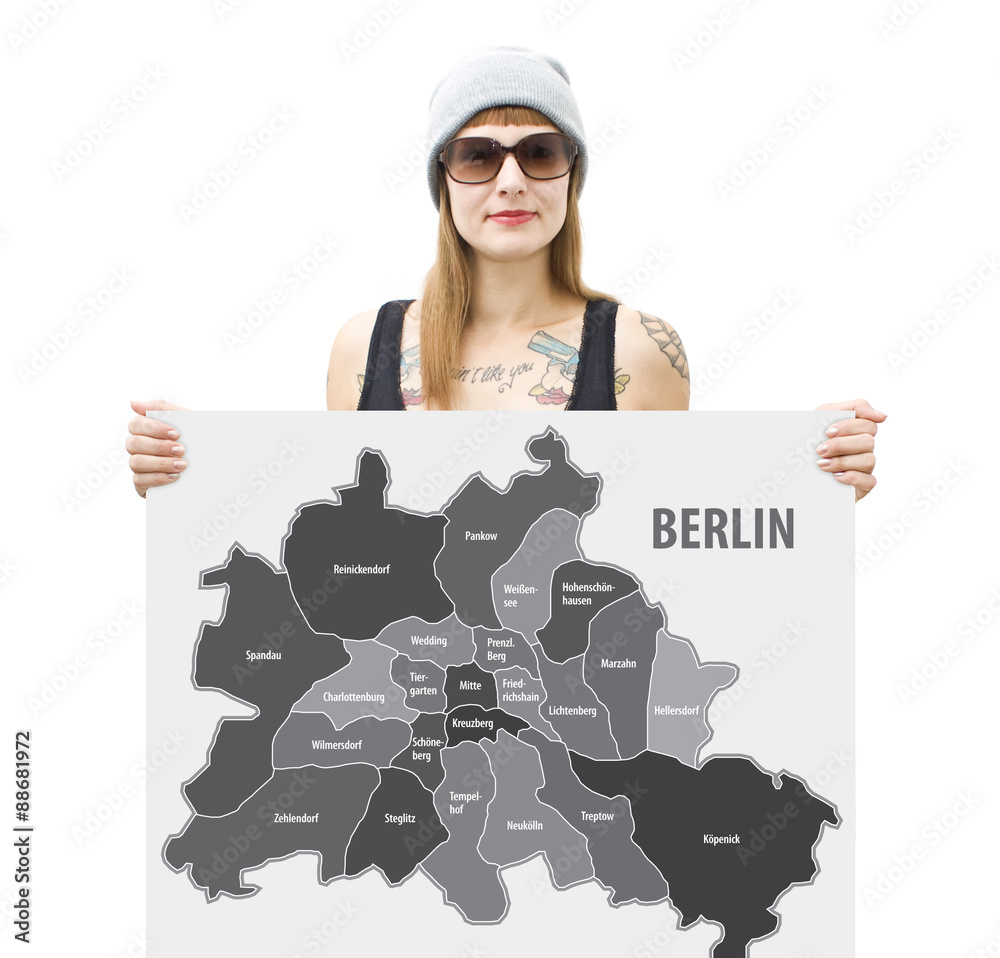 Fototapeta premium Karte Berlin