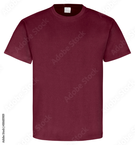 T-Shirt unifarben bordeaux Front