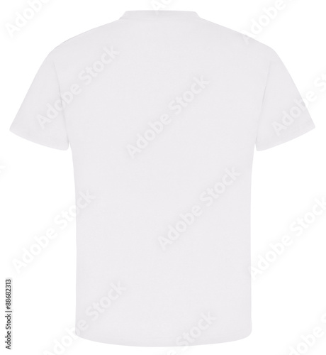 T-Shirt unifarben weiss Rücken