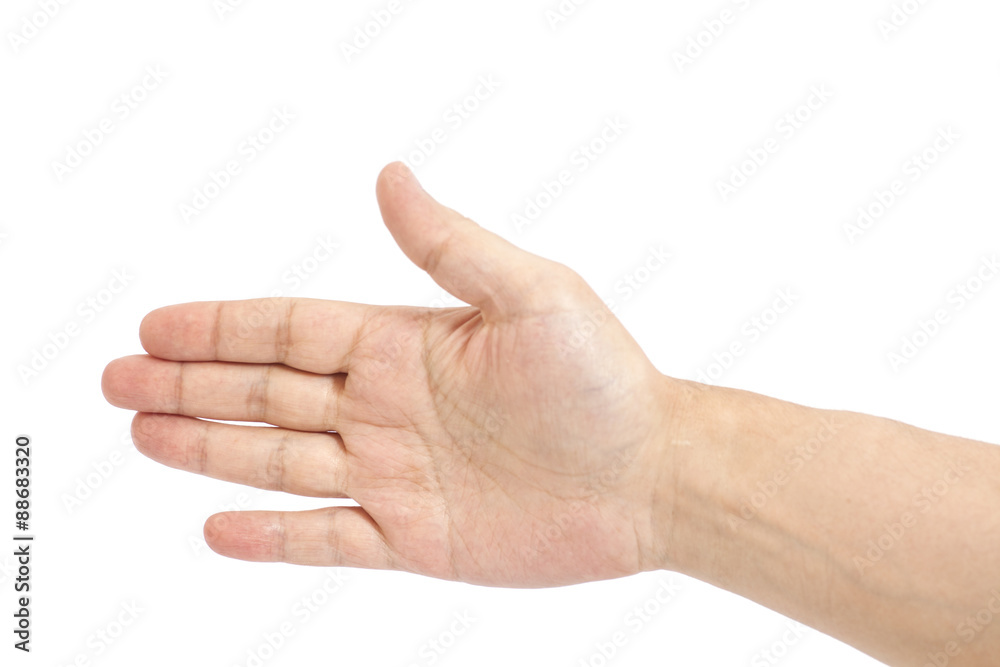 Man hand sign isolated on white background Man hand sign isolated on white background