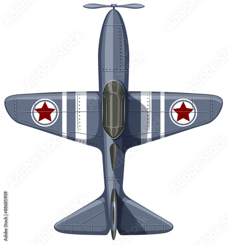 War plane on white