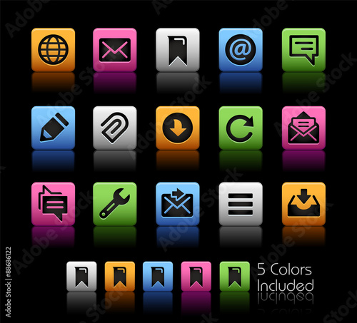 Messages Icons // ColorBox Series -- The Vector file includes 5 color versions for each icon in different layers --