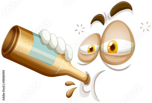 Emoticon of a drunkard