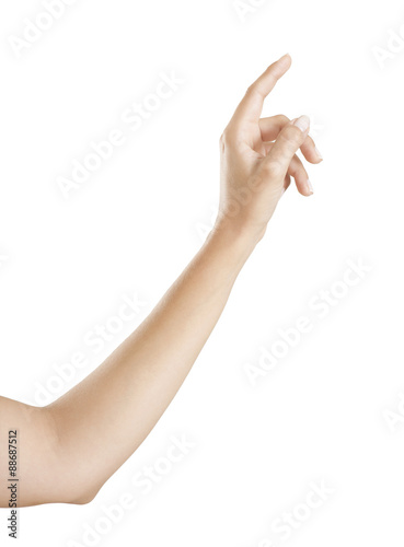 Finger zeigt auf etwas