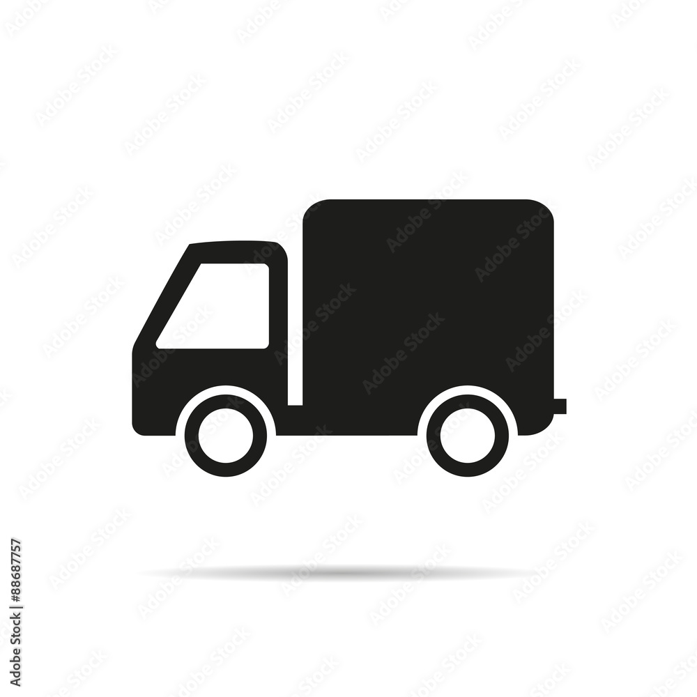 Truck icon with shadow