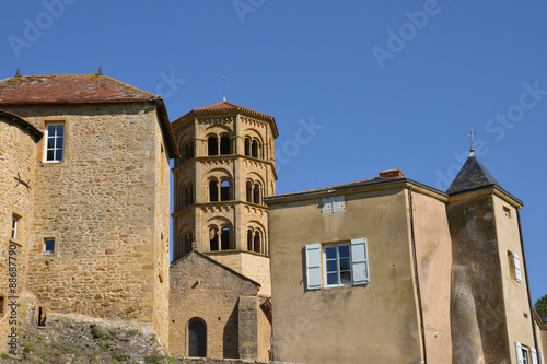 France, picturesque village of Anzy le duc in Saone et Loire photo