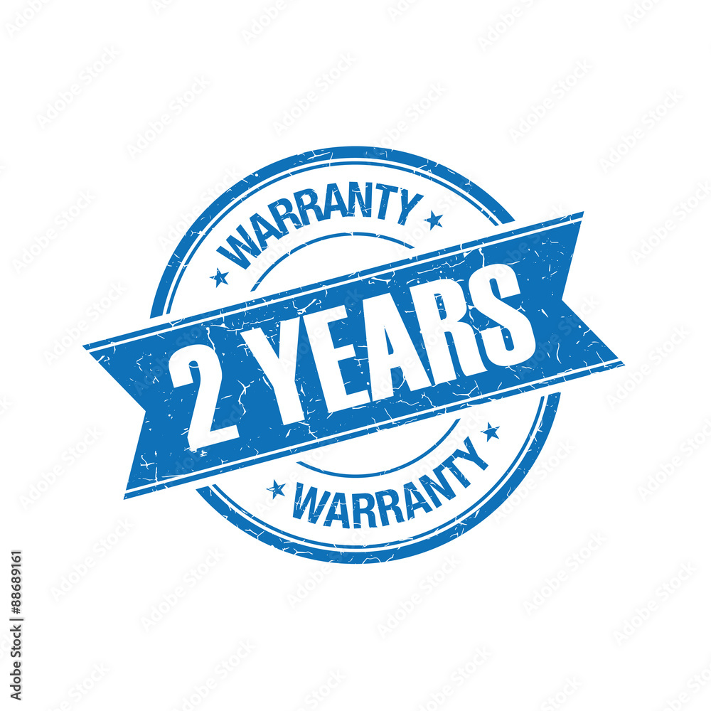 Fototapeta premium 2 years warranty grunge retro isolated stamp