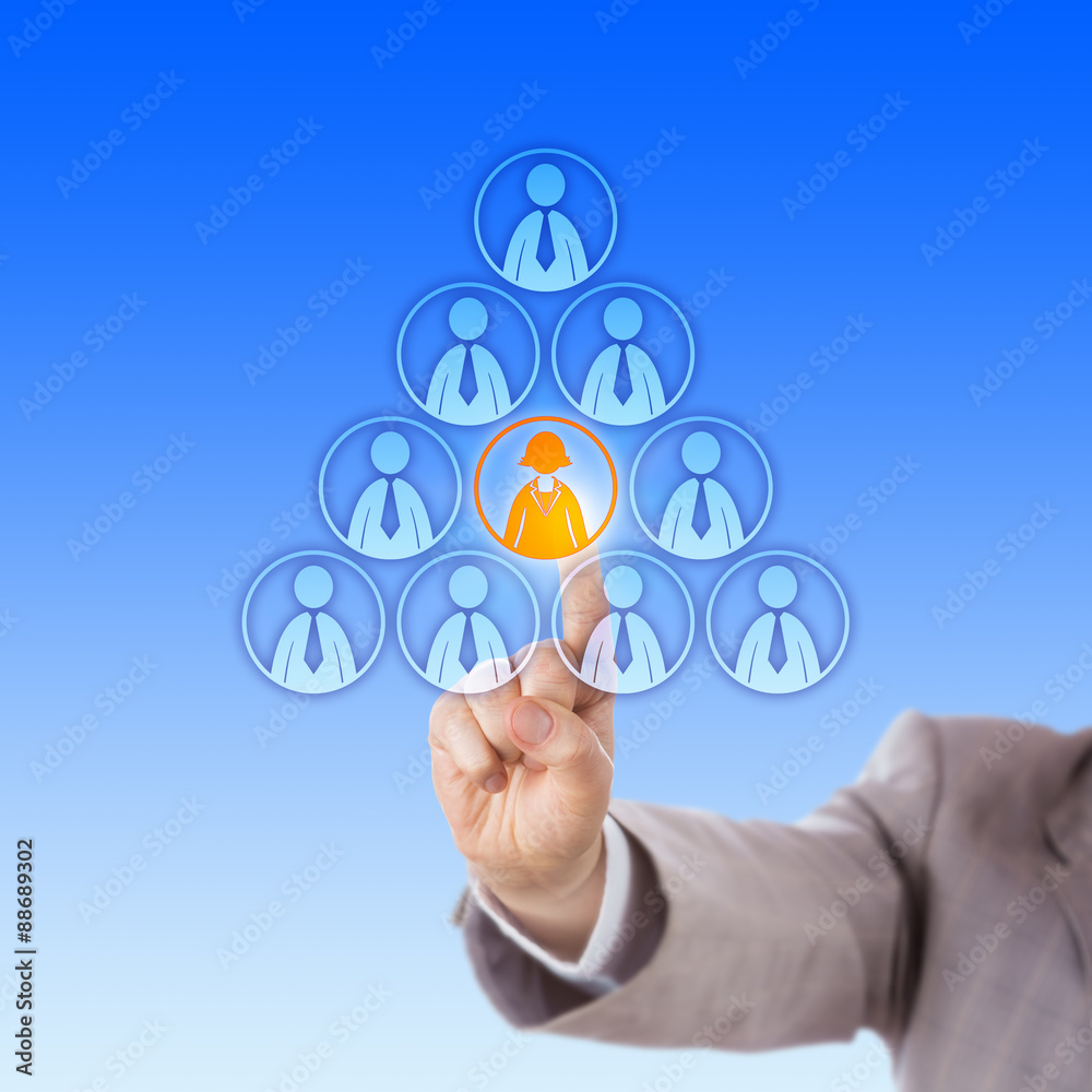 Selecting A Female Worker In A Pyramid Of Males